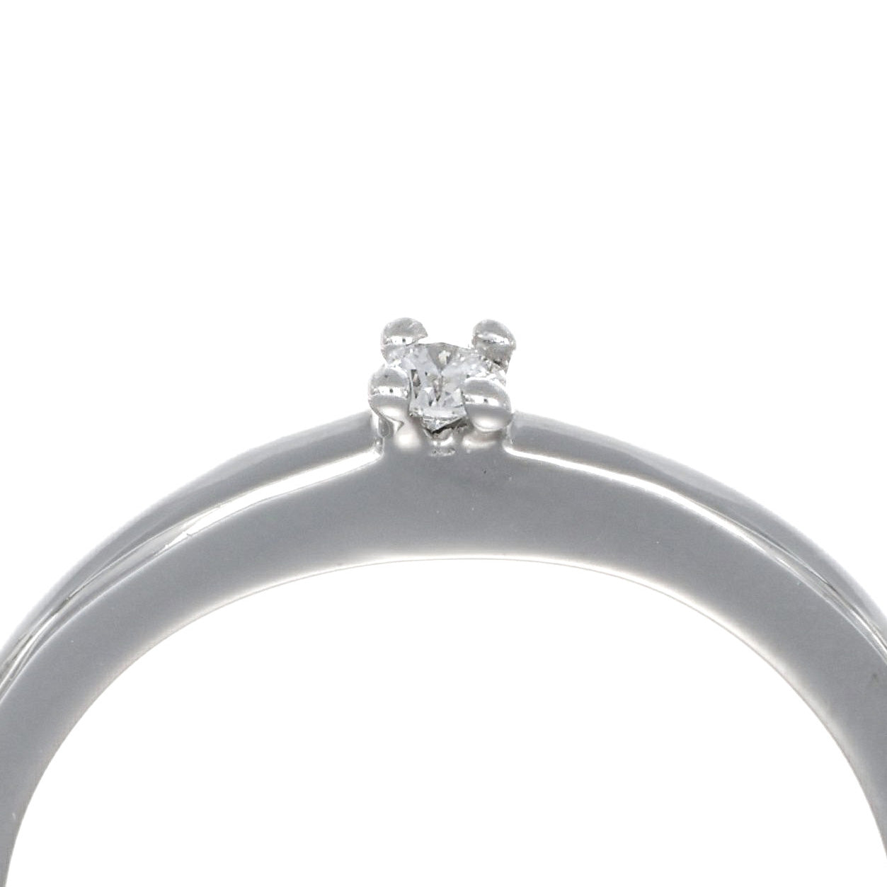 Anello - 18 carati Oro bianco - 0.09ct. tw. Diamante (Naturale)