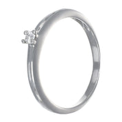 Anello - 18 carati Oro bianco - 0.09ct. tw. Diamante (Naturale)