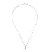 Collana con ciondolo - 18 carati Oro bianco - 0.10ct. tw. Diamante (Naturale)