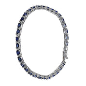 Bracciale - 18 carati Oro bianco - 7.70ct. tw. Zaffiro - Diamante