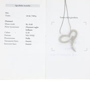 Collana con ciondolo - 18 carati Oro bianco - 0.40ct. tw. Diamante (Naturale)