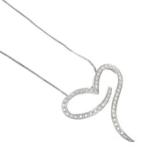 Collana con ciondolo - 18 carati Oro bianco - 0.40ct. tw. Diamante (Naturale)