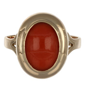 Anello - 18 carati Oro giallo Corallo