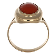 Anello - 18 carati Oro giallo Corallo