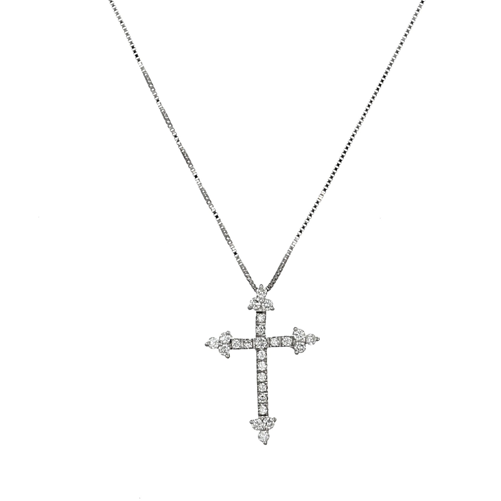 Collana con ciondolo - 18 carati Oro bianco - 0.32ct. tw. Diamante (Naturale)