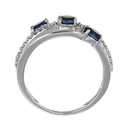 Anello - 18 carati Oro giallo - 0.52ct. tw. Zaffiro - Diamante