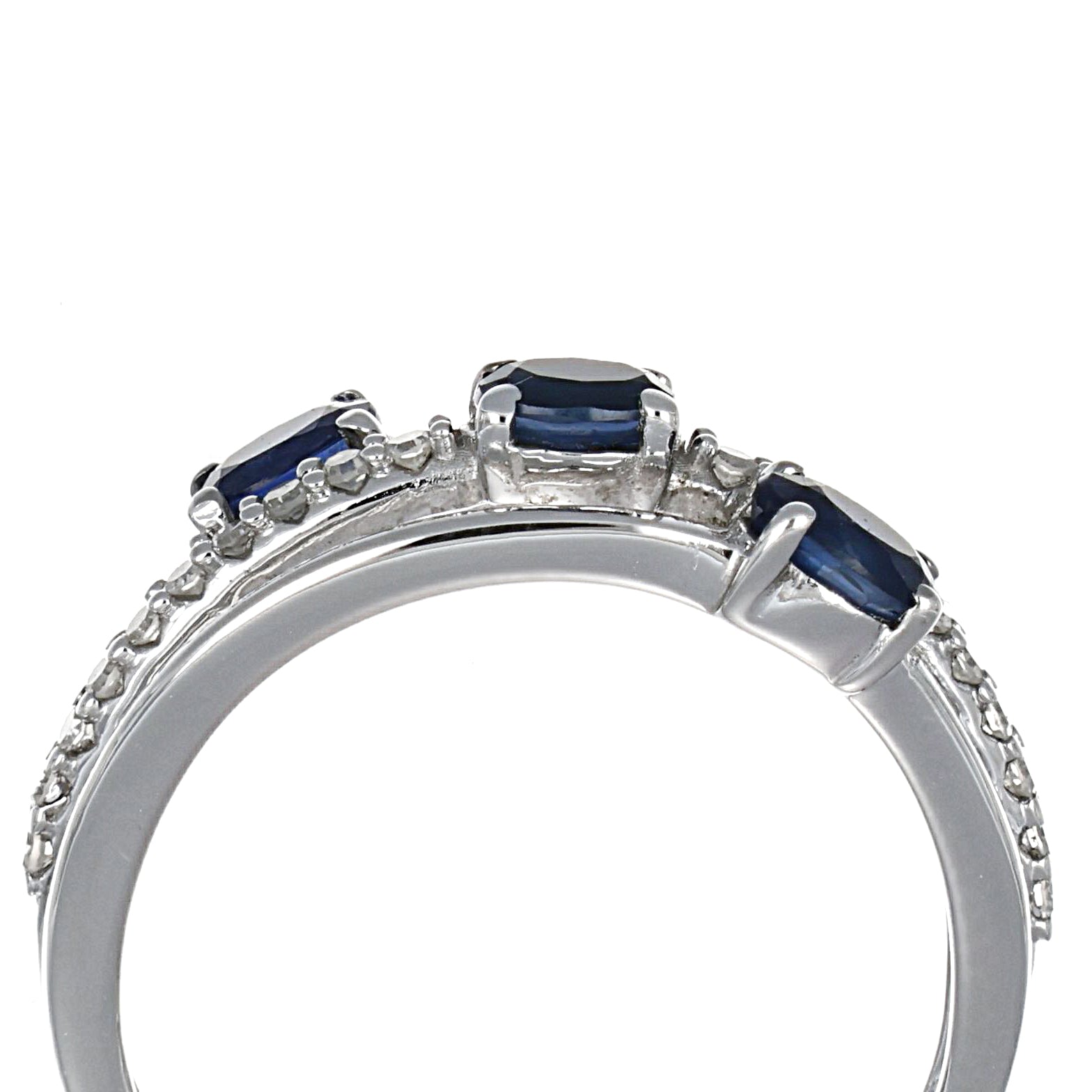 Anello - 18 carati Oro giallo - 0.52ct. tw. Zaffiro - Diamante