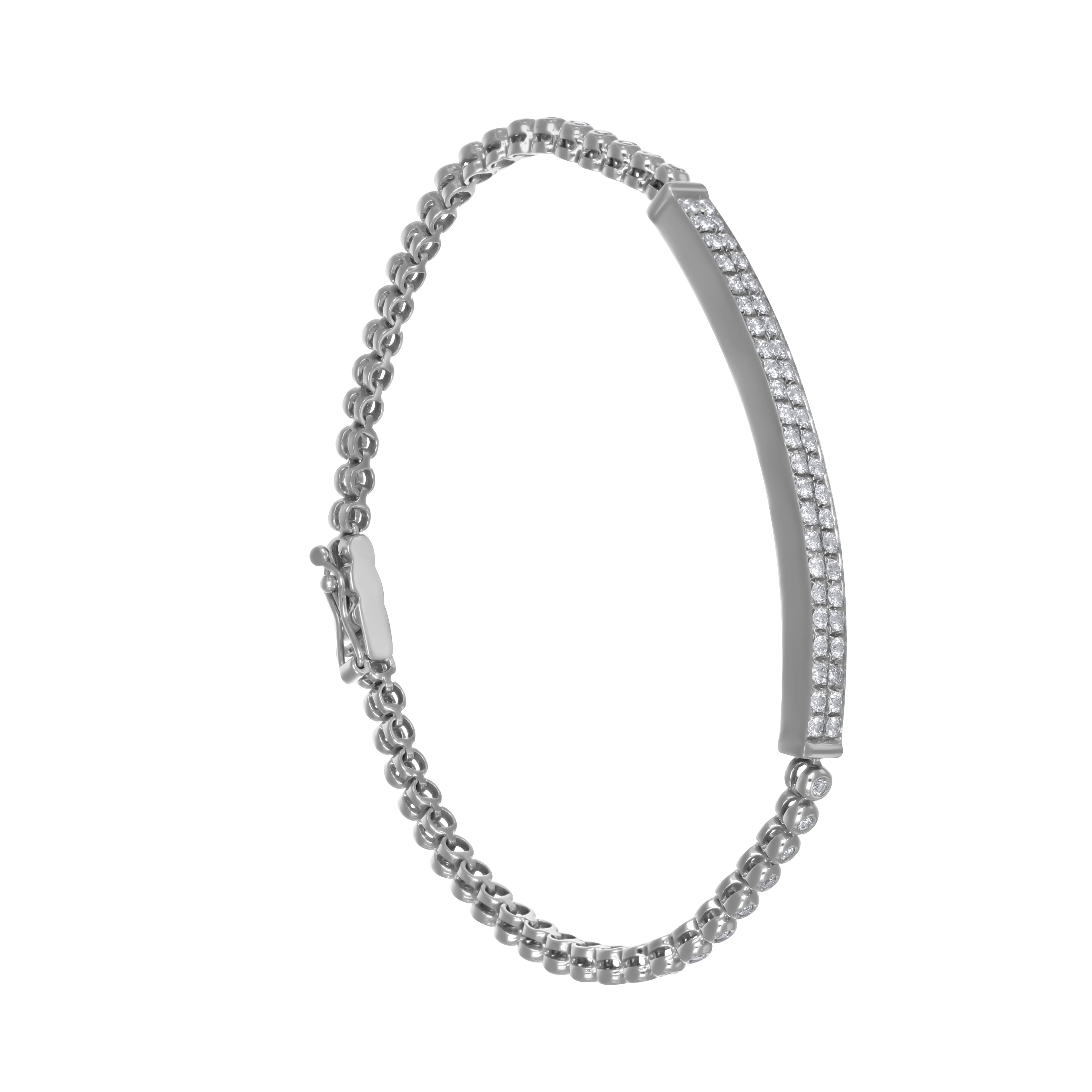 Bracciale - 18 carati Oro bianco - 1.15ct. tw. Diamante (Naturale)