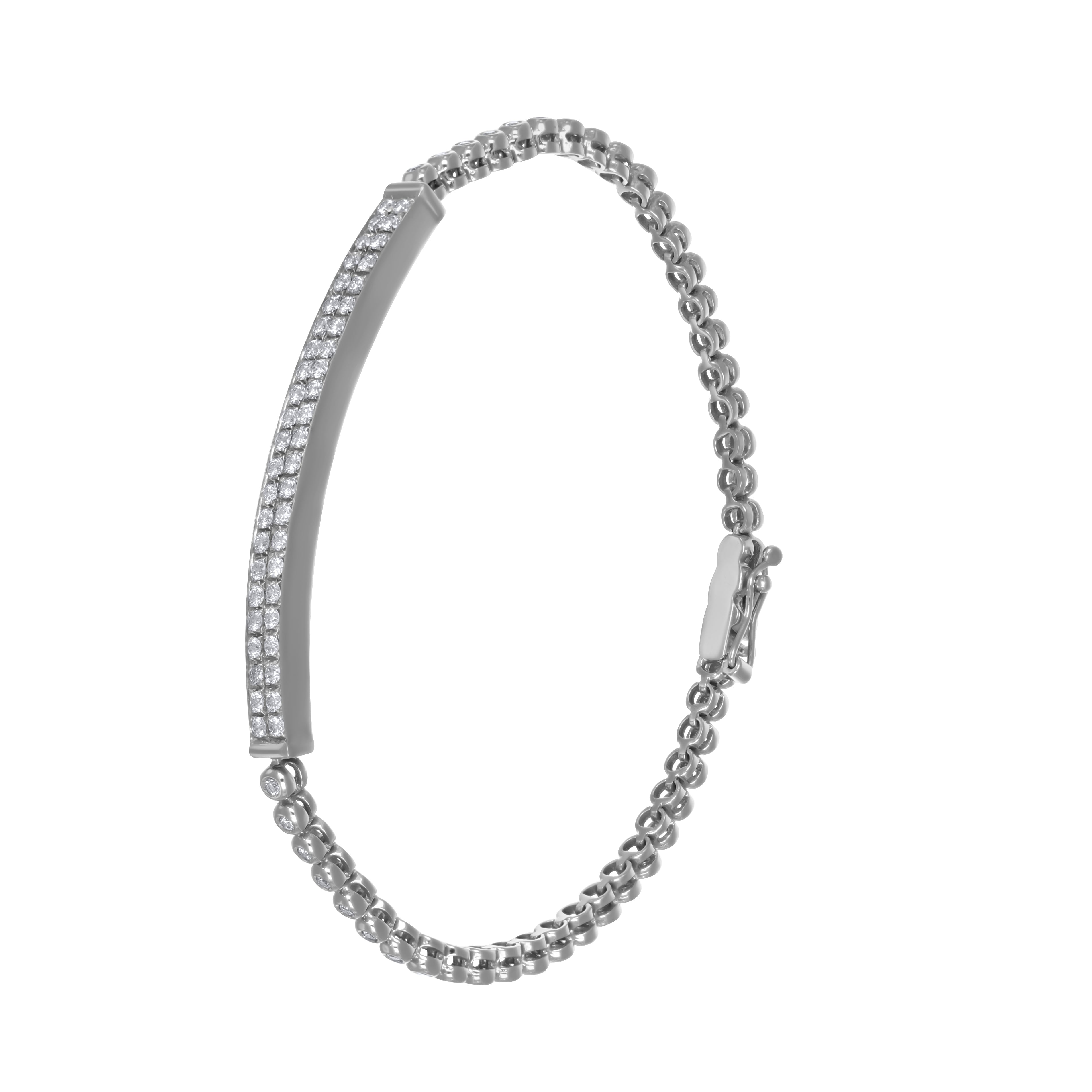 Bracciale - 18 carati Oro bianco - 1.15ct. tw. Diamante (Naturale)