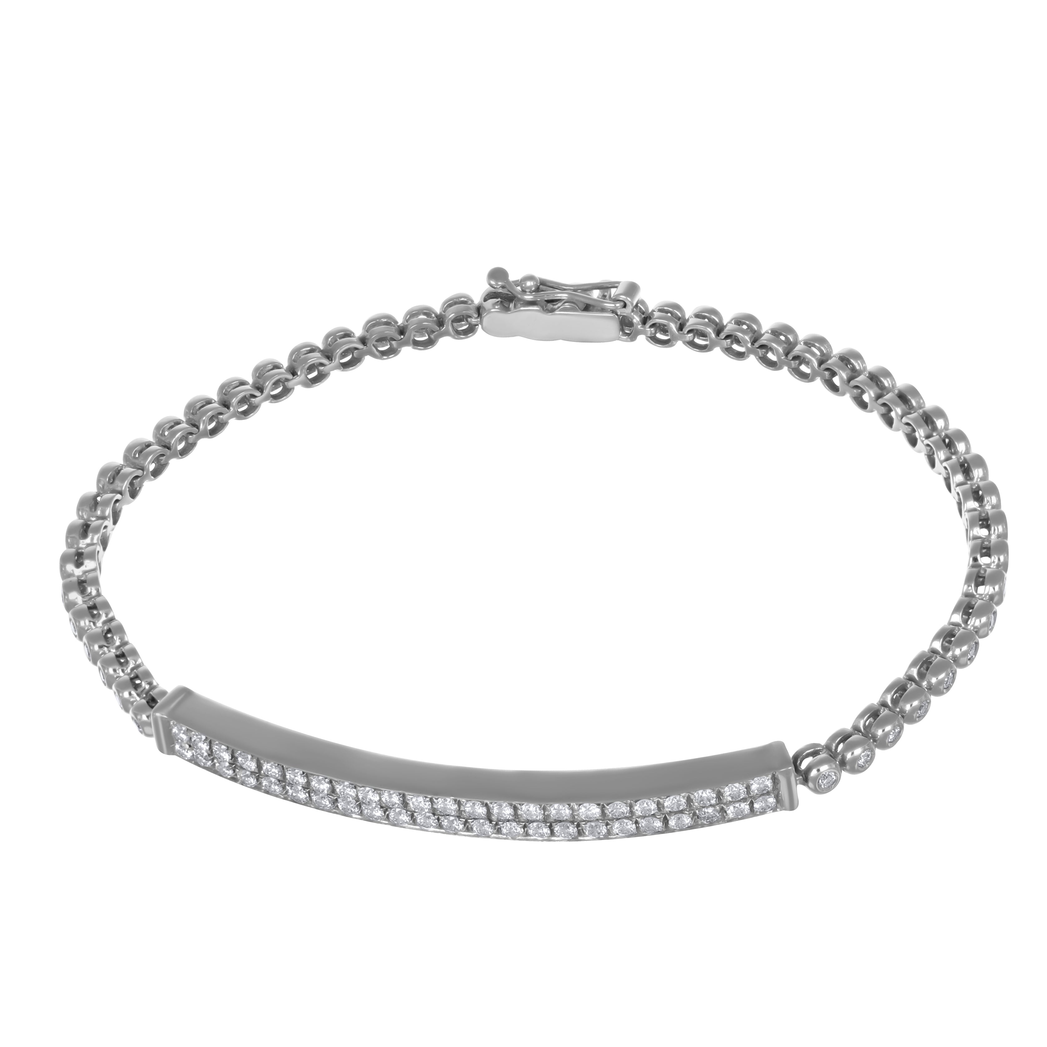 Bracciale - 18 carati Oro bianco - 1.15ct. tw. Diamante (Naturale)