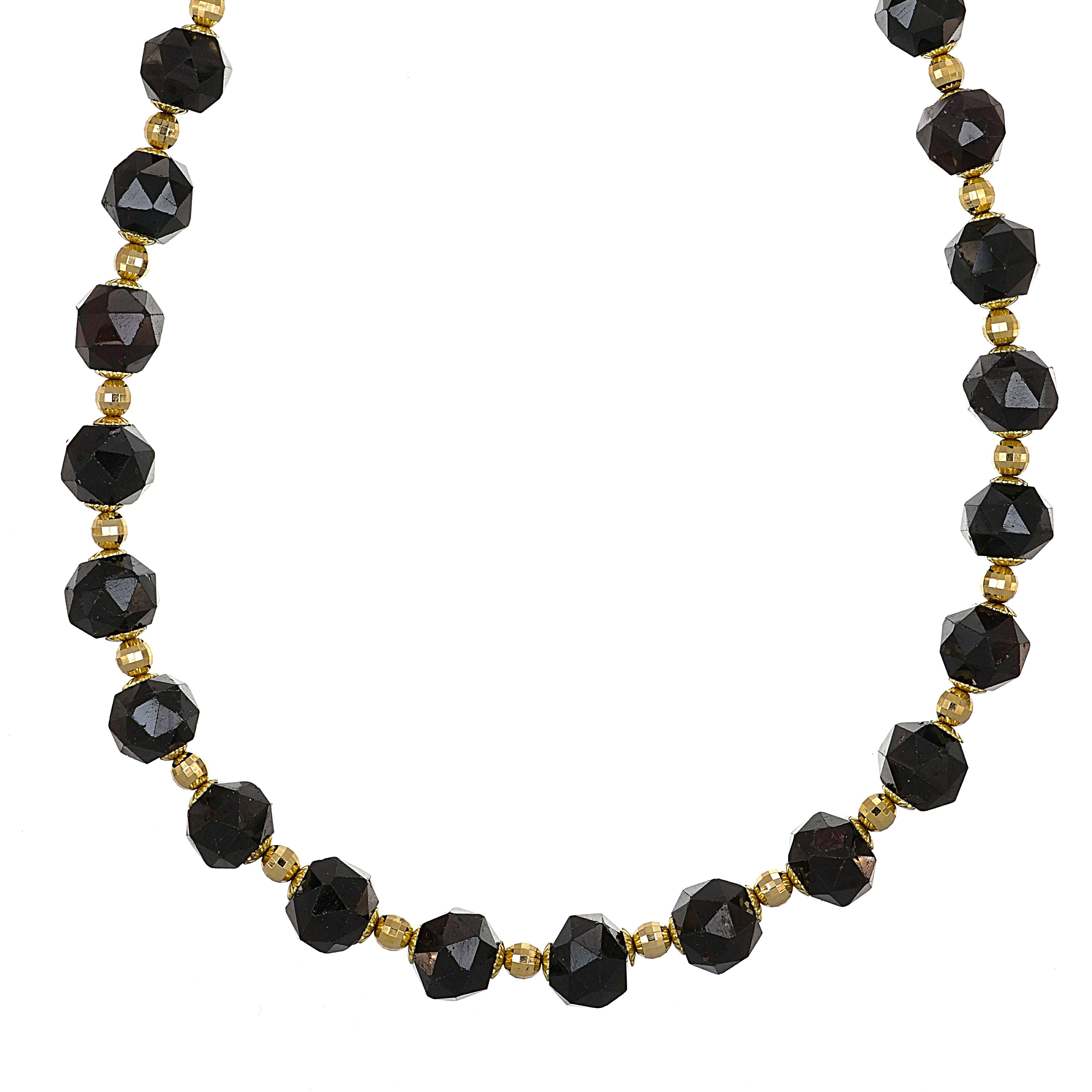 Collana - 18 carati Oro giallo Granato