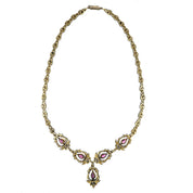 Collana - 18 carati Argento, Oro bianco - 10.13ct. tw. Rubino - Diamante