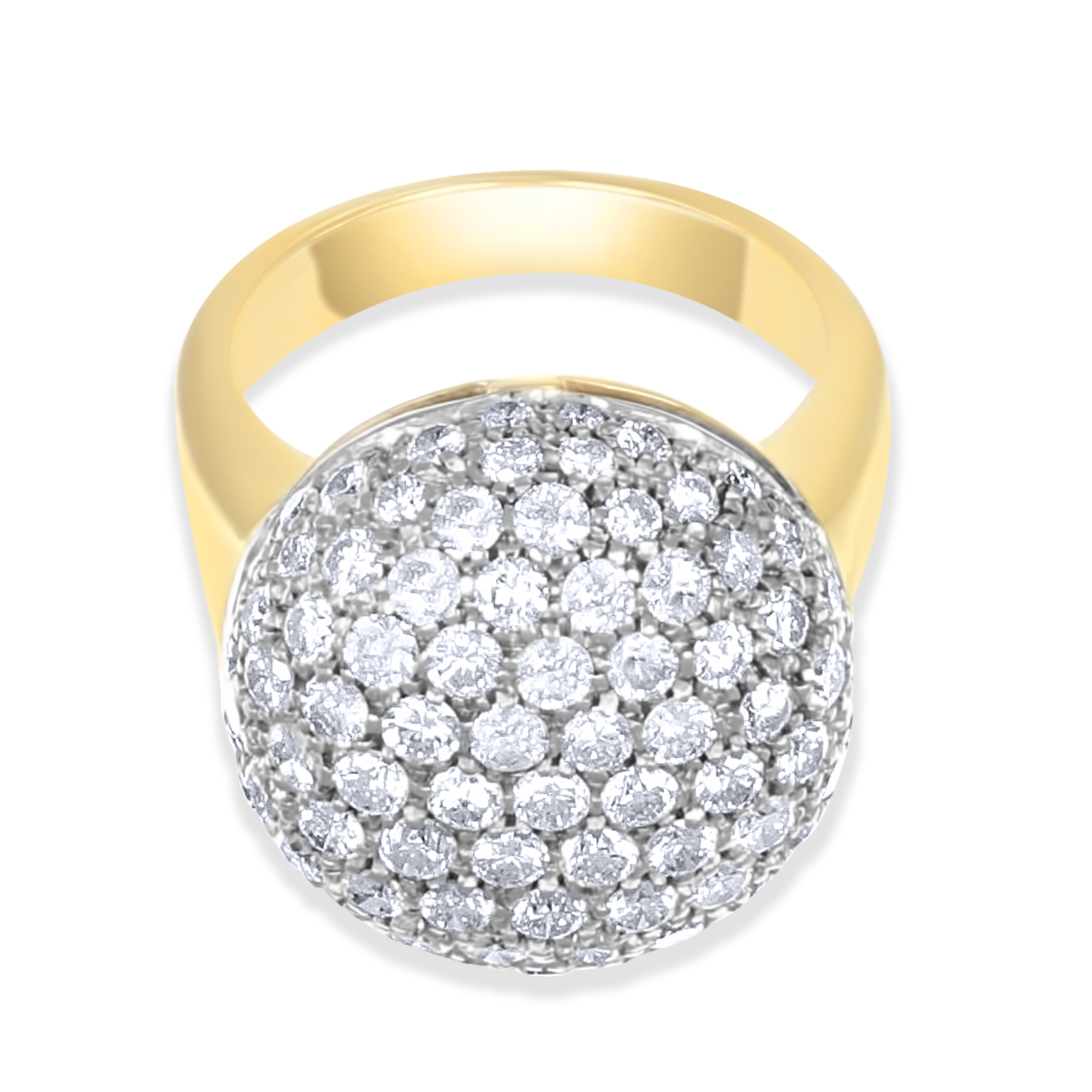 Anello - Oro bianco 18 kt., Oro giallo - 3,00 ct. tw. Diamante (naturale)