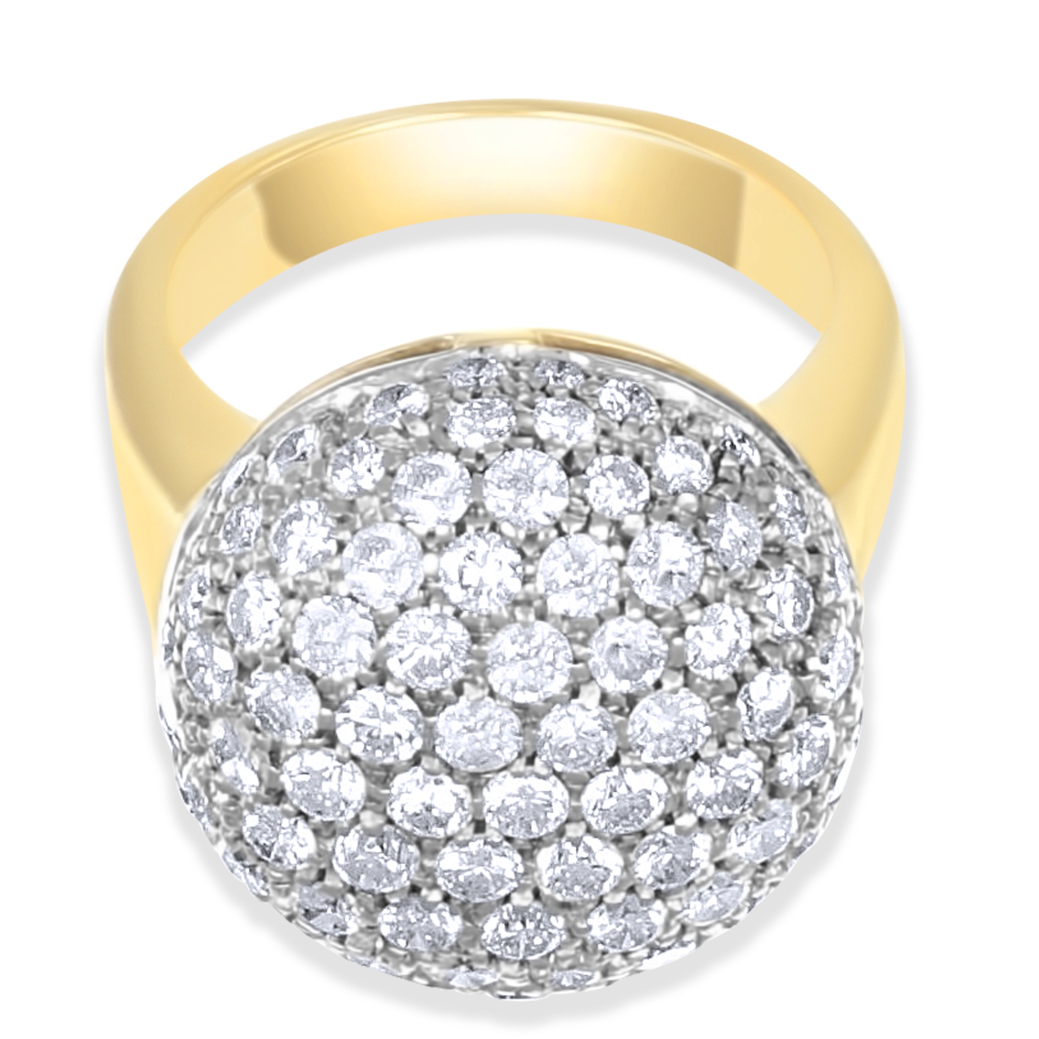 Anello - Oro bianco 18 kt., Oro giallo - 3,00 ct. tw. Diamante (naturale)