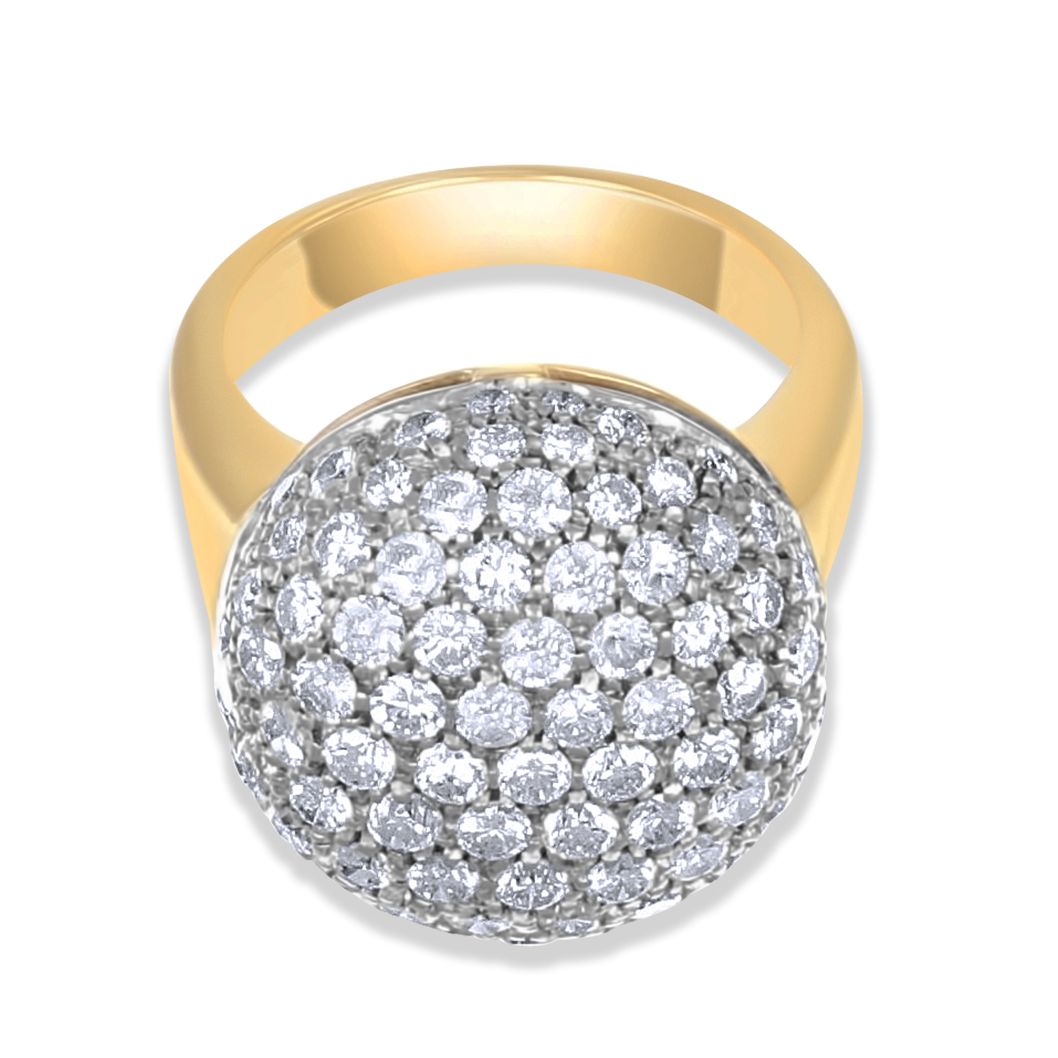 Anello - 18 carati Oro bianco, Oro giallo - 3.00ct. tw. Diamante (Naturale)