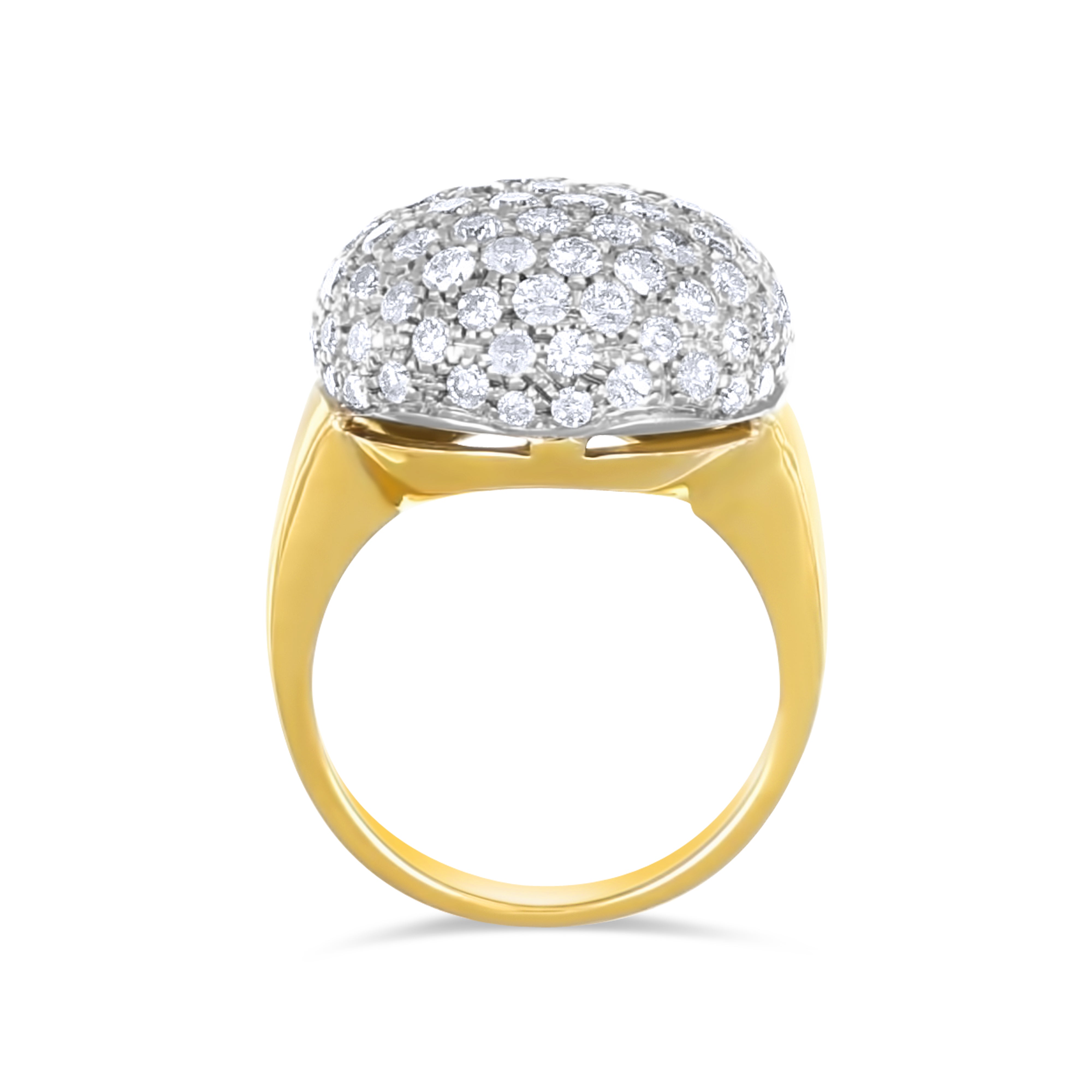 Anello - Oro bianco 18 kt., Oro giallo - 3,00 ct. tw. Diamante (naturale)