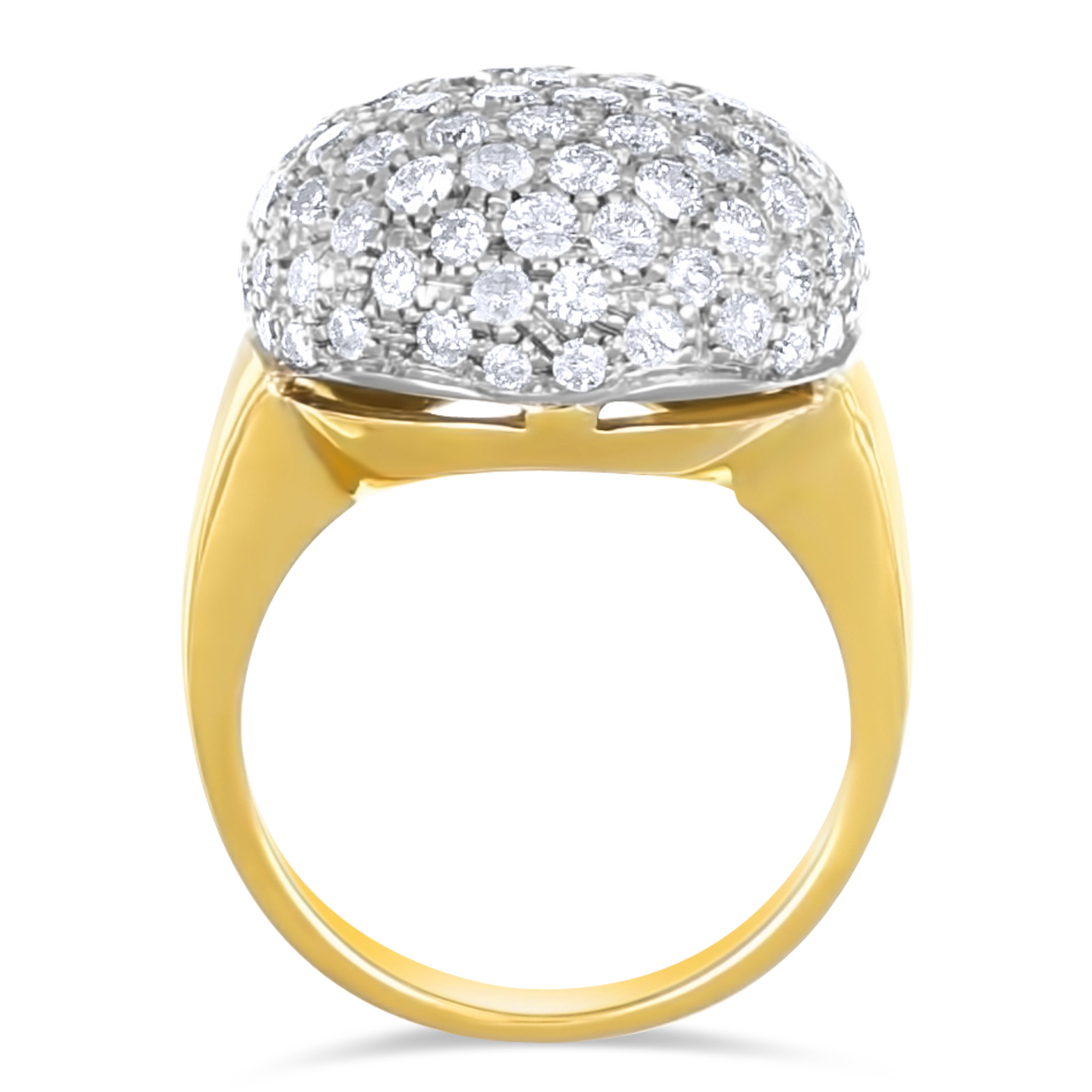 Anello - Oro bianco 18 kt., Oro giallo - 3,00 ct. tw. Diamante (naturale)