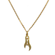 Collana con ciondolo - 18 carati Oro giallo - 0.05ct. tw. Diamante (Naturale)