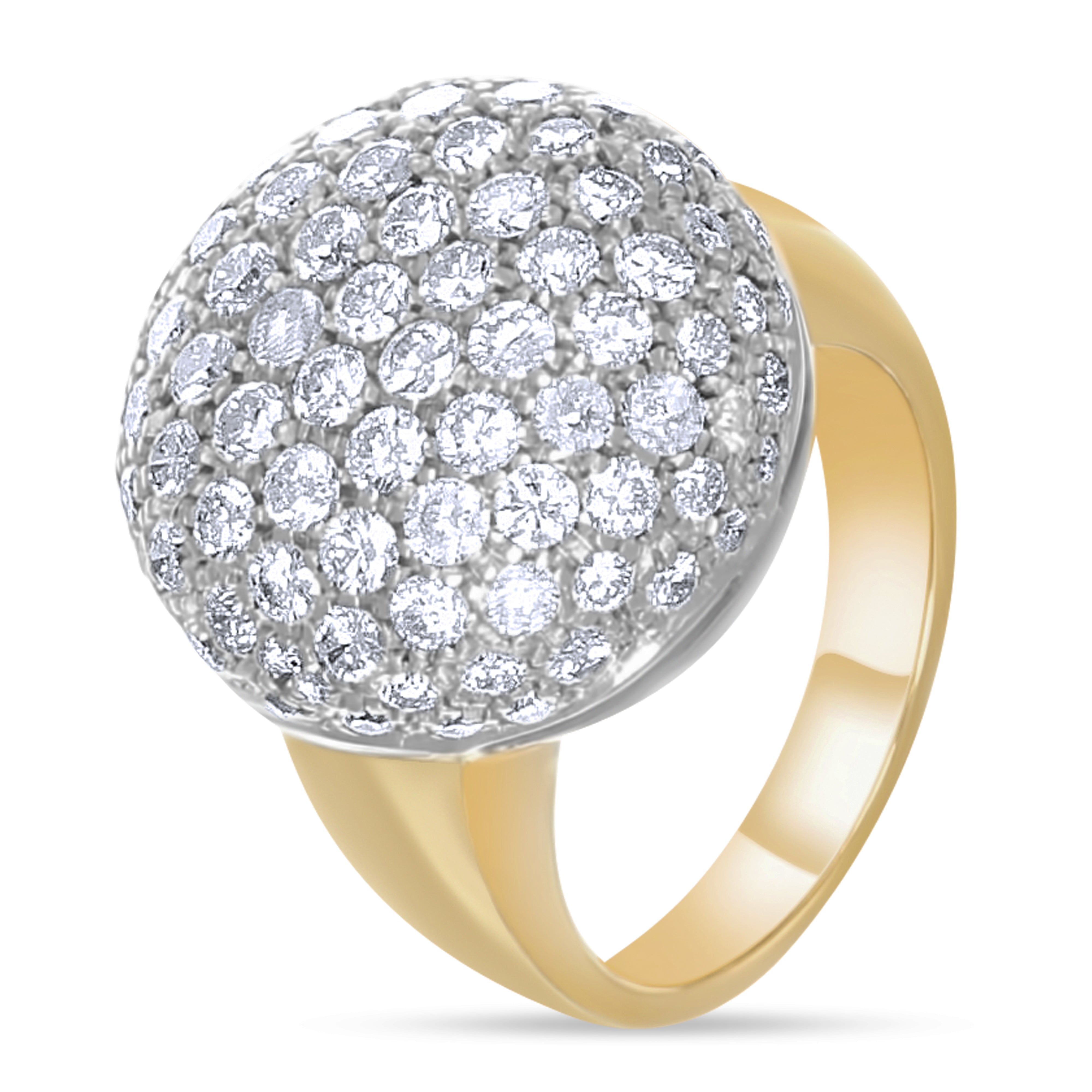 Anello - 18 carati Oro bianco, Oro giallo - 3.00ct. tw. Diamante (Naturale)