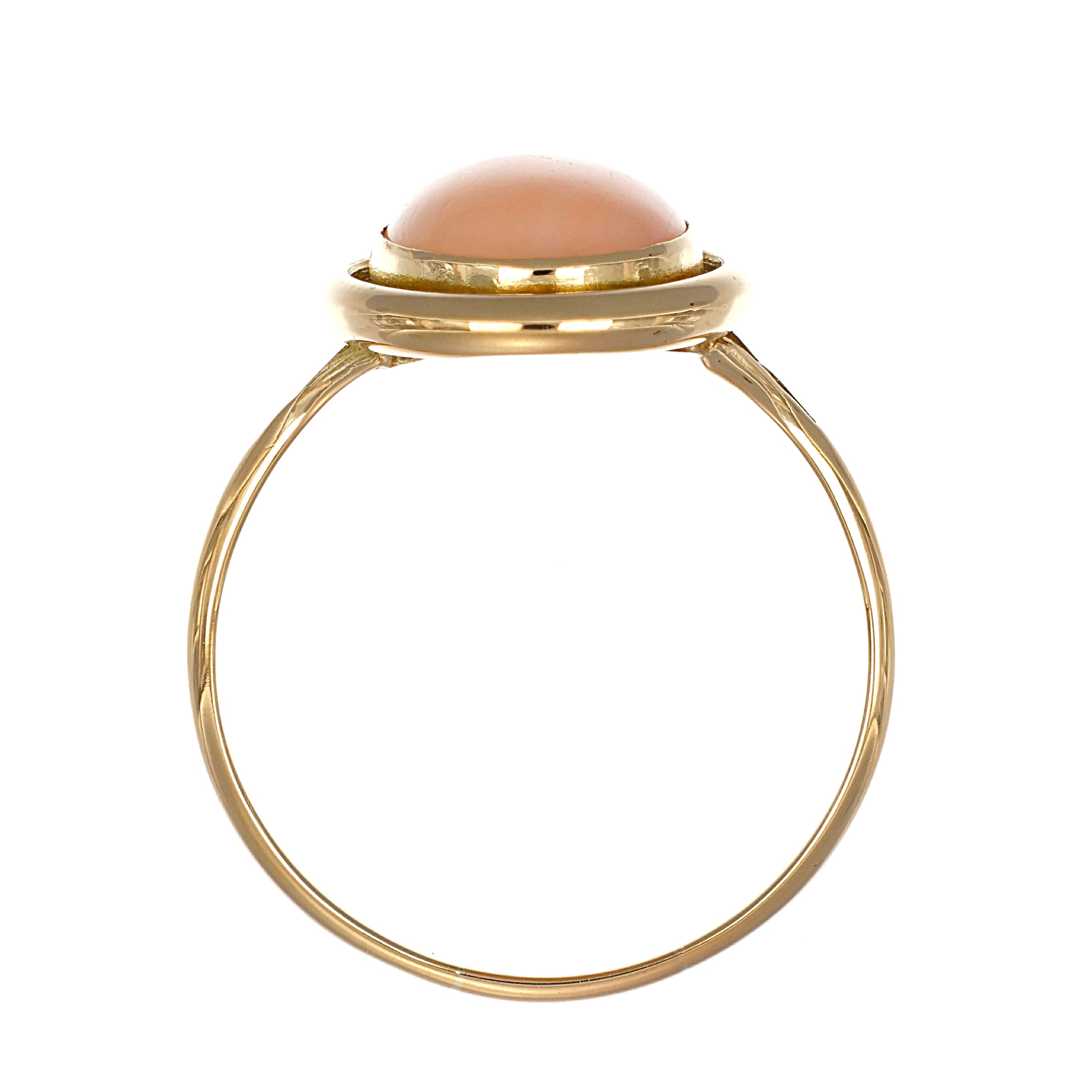 Anello - 18 carati Oro giallo Corallo