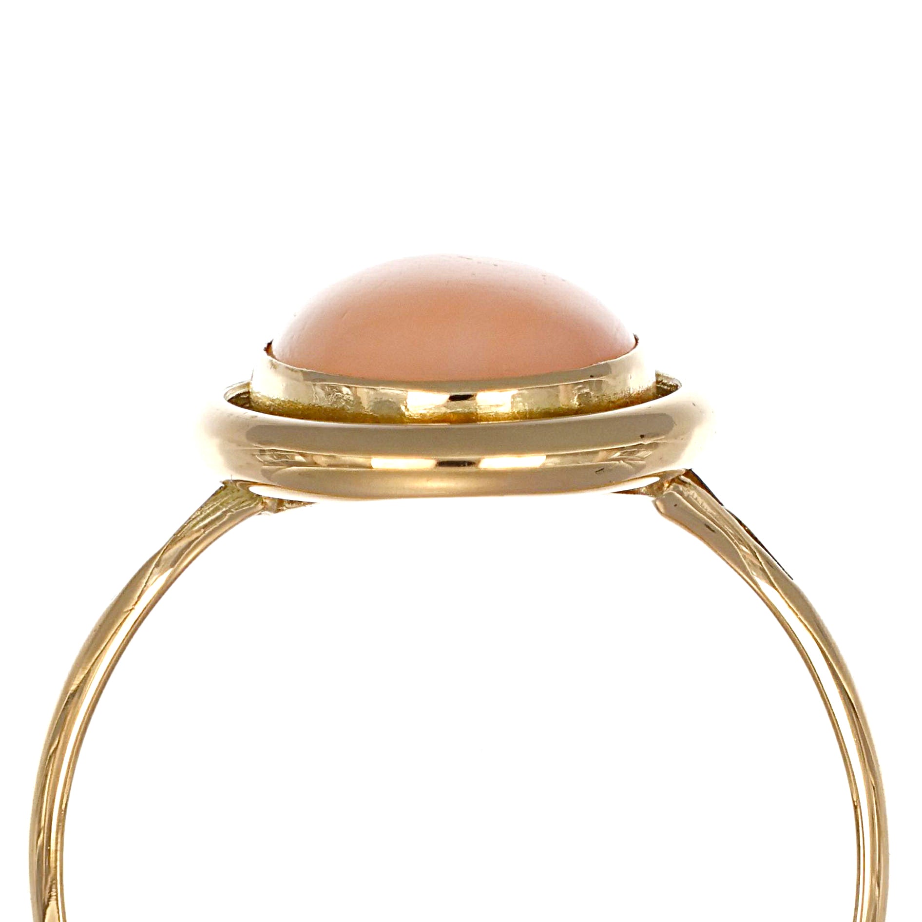 Anello - 18 carati Oro giallo Corallo