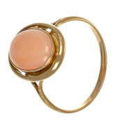 Anello - 18 carati Oro giallo Corallo