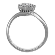 Anello - 18 carati Oro bianco - 0.24ct. tw. Diamante (Naturale)