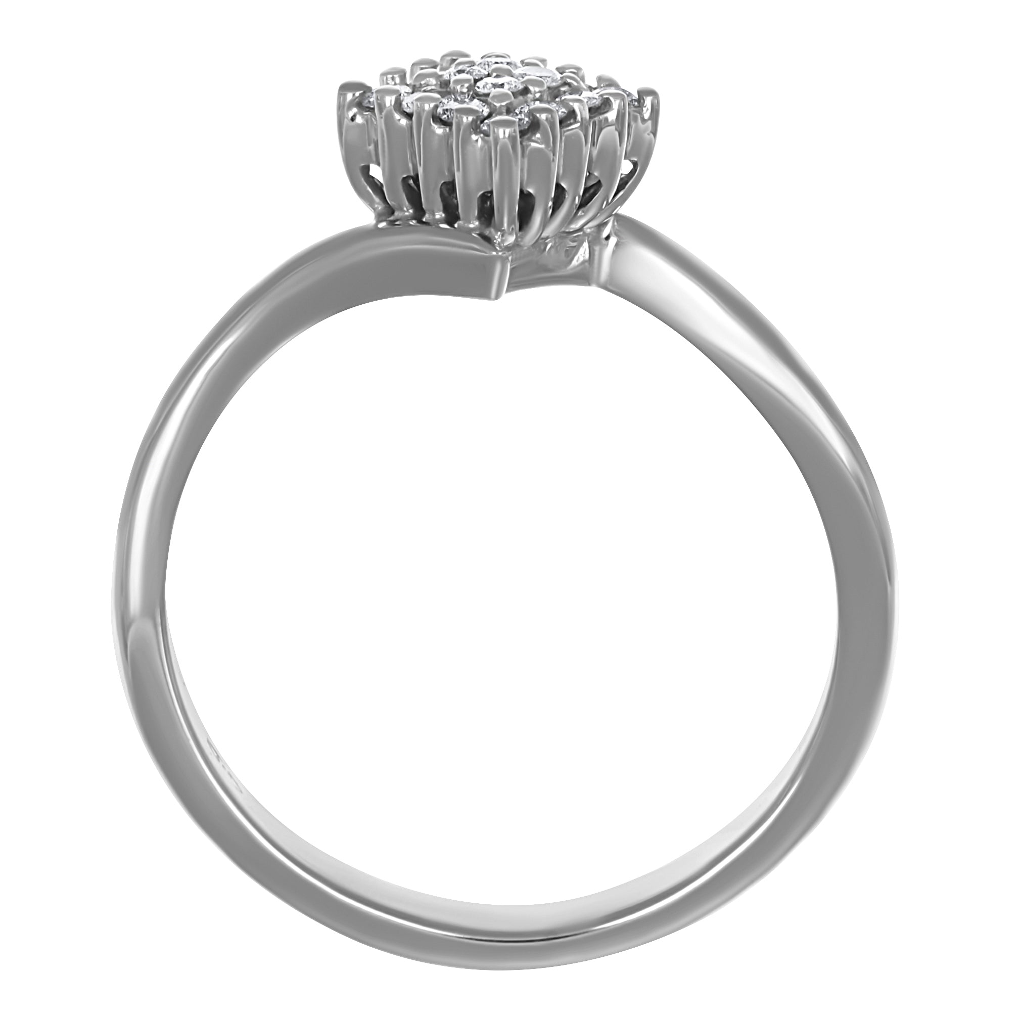 Anello - 18 carati Oro bianco - 0.24ct. tw. Diamante (Naturale)