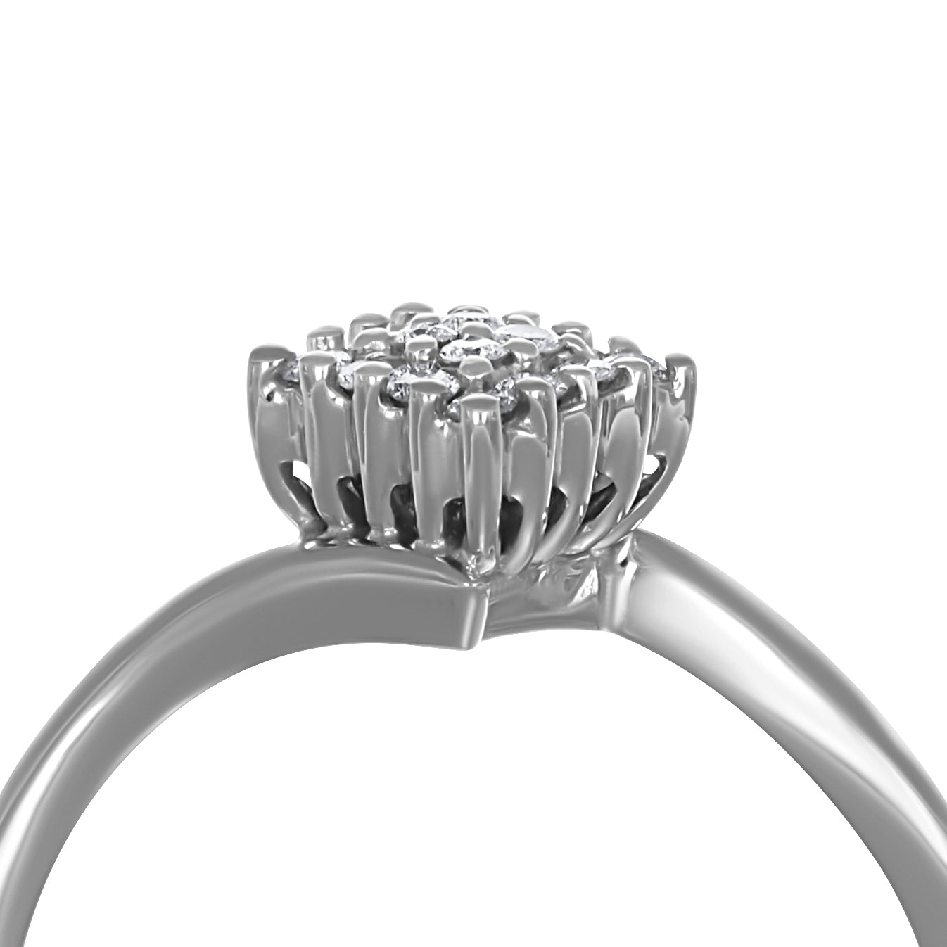 Anello - 18 carati Oro bianco - 0.24ct. tw. Diamante (Naturale)