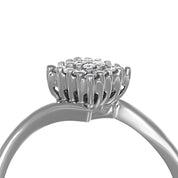 Anello - 18 carati Oro bianco - 0.24ct. tw. Diamante (Naturale)
