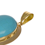 Ciondolo - 18 carati Oro giallo Turchese