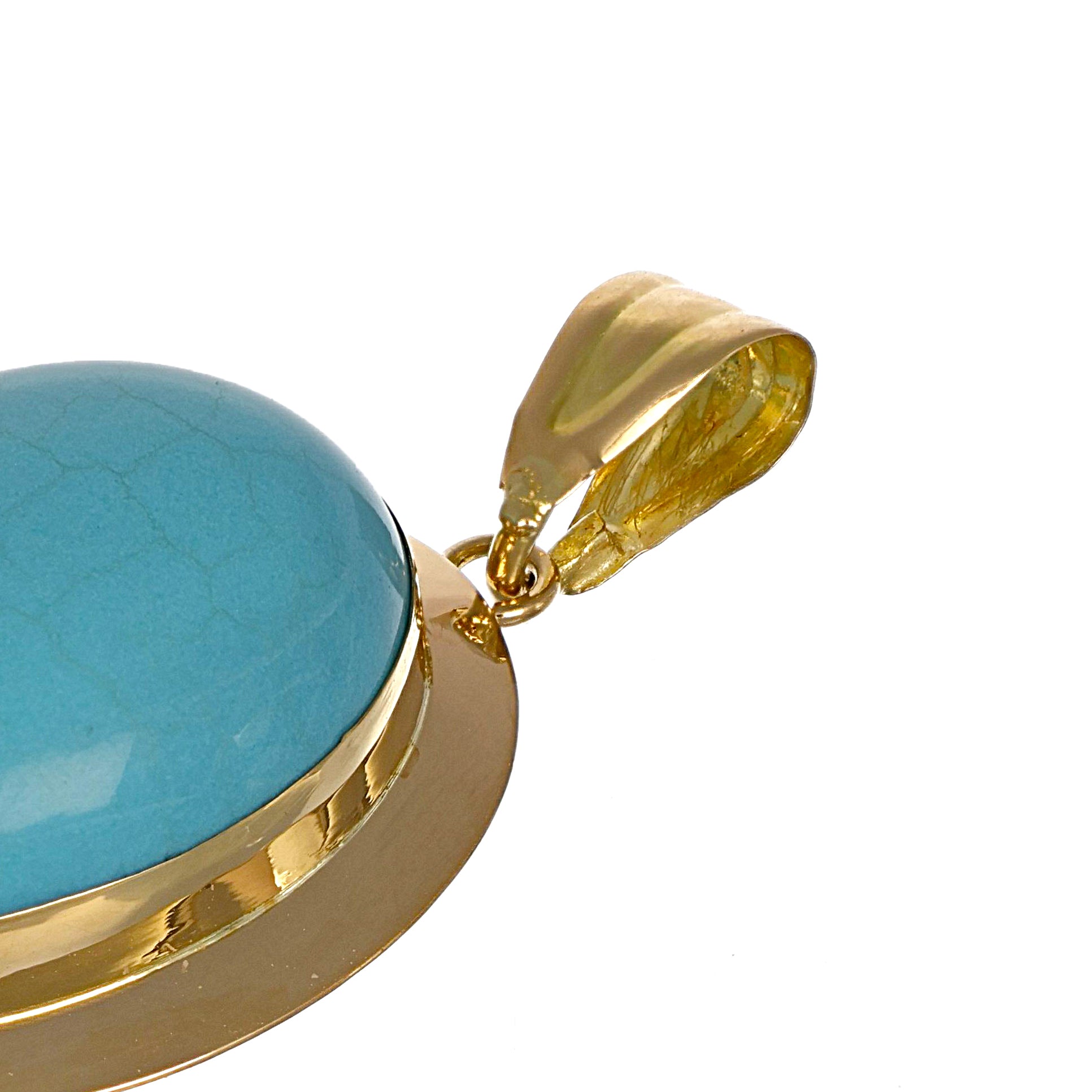 Ciondolo - 18 carati Oro giallo Turchese