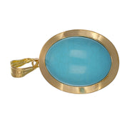 Ciondolo - 18 carati Oro giallo Turchese