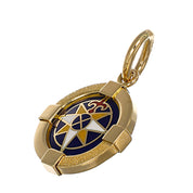 Ciondolo in Oro giallo 18 carati con superficie smaltata