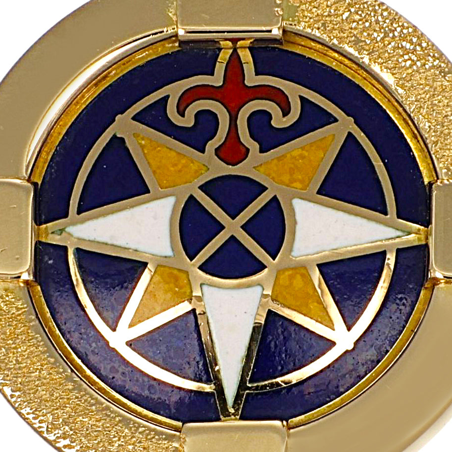 Ciondolo in Oro giallo 18 carati con superficie smaltata