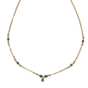 Collana - 18 carati Oro giallo - 0.85ct. tw. Zaffiro