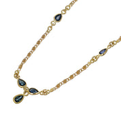 Collana - 18 carati Oro giallo - 0.85ct. tw. Zaffiro