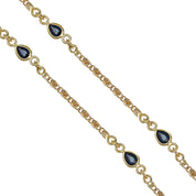 Collana - 18 carati Oro giallo - 0.85ct. tw. Zaffiro