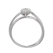 Anello - 18 carati Oro bianco - 0.19ct. tw. Diamante (Naturale)