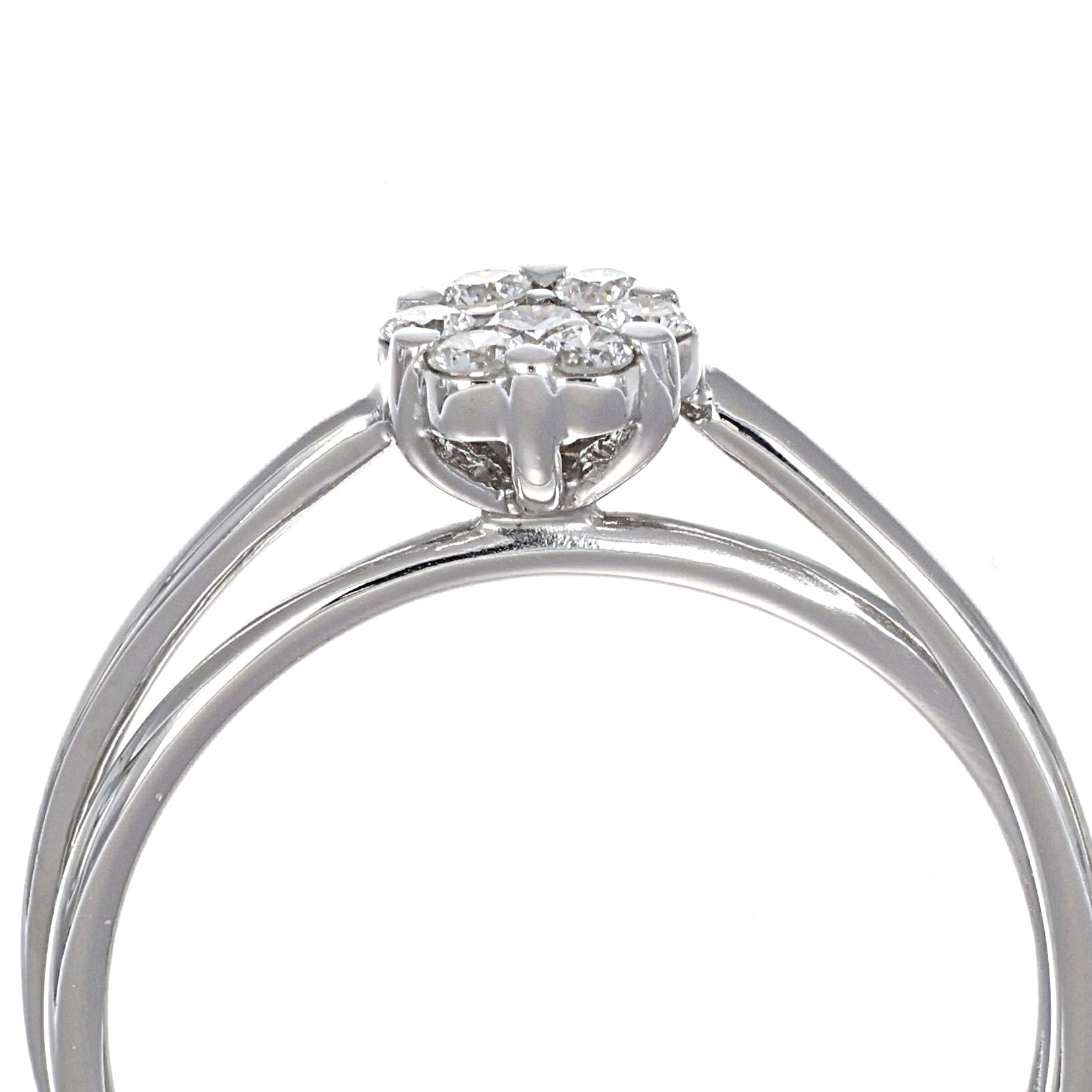 Anello - 18 carati Oro bianco - 0.19ct. tw. Diamante (Naturale)