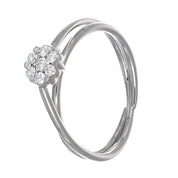 Anello - 18 carati Oro bianco - 0.19ct. tw. Diamante (Naturale)