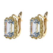 Orecchini - 18 carati Oro giallo - 7.40ct. tw. Acquamarina