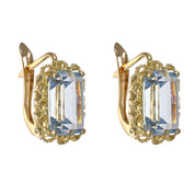 Orecchini - 18 carati Oro giallo - 7.40ct. tw. Acquamarina