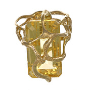 Anello in Oro Giallo 18 carati con pietra sintetica