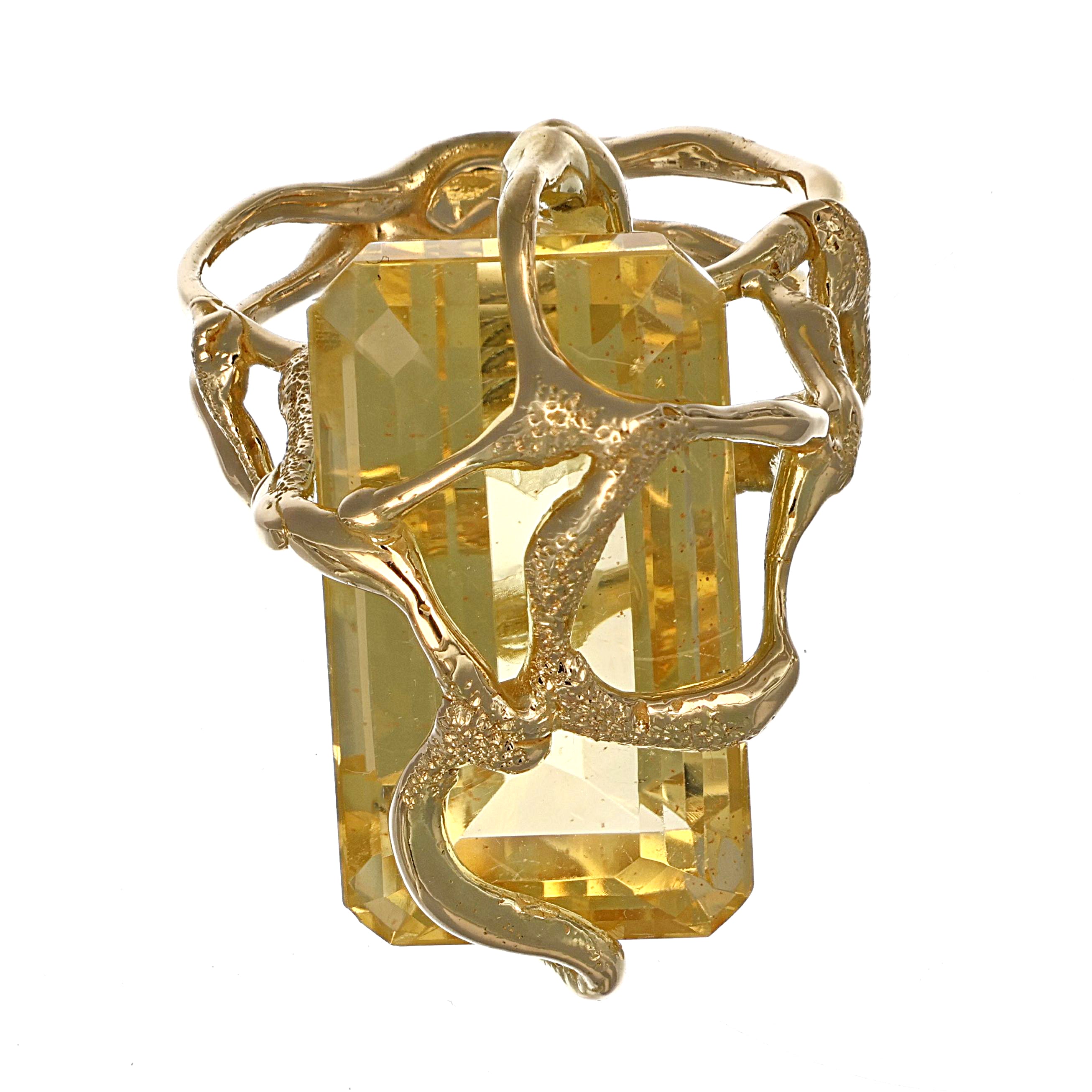 Anello in Oro Giallo 18 carati con pietra sintetica