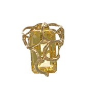 Anello in Oro Giallo 18 carati con pietra sintetica