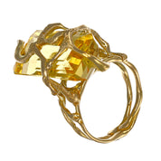 Anello in Oro Giallo 18 carati con pietra sintetica