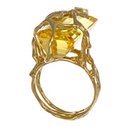 Anello in Oro Giallo 18 carati con pietra sintetica