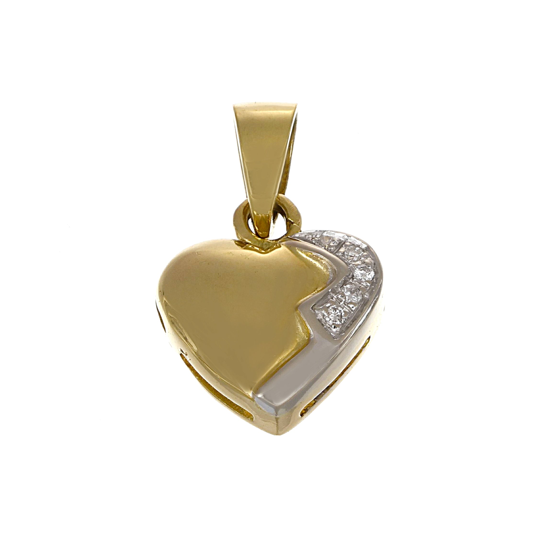 Ciondolo - 18 carati Oro bianco, Oro giallo - 0.05ct. tw. Diamante (Naturale)