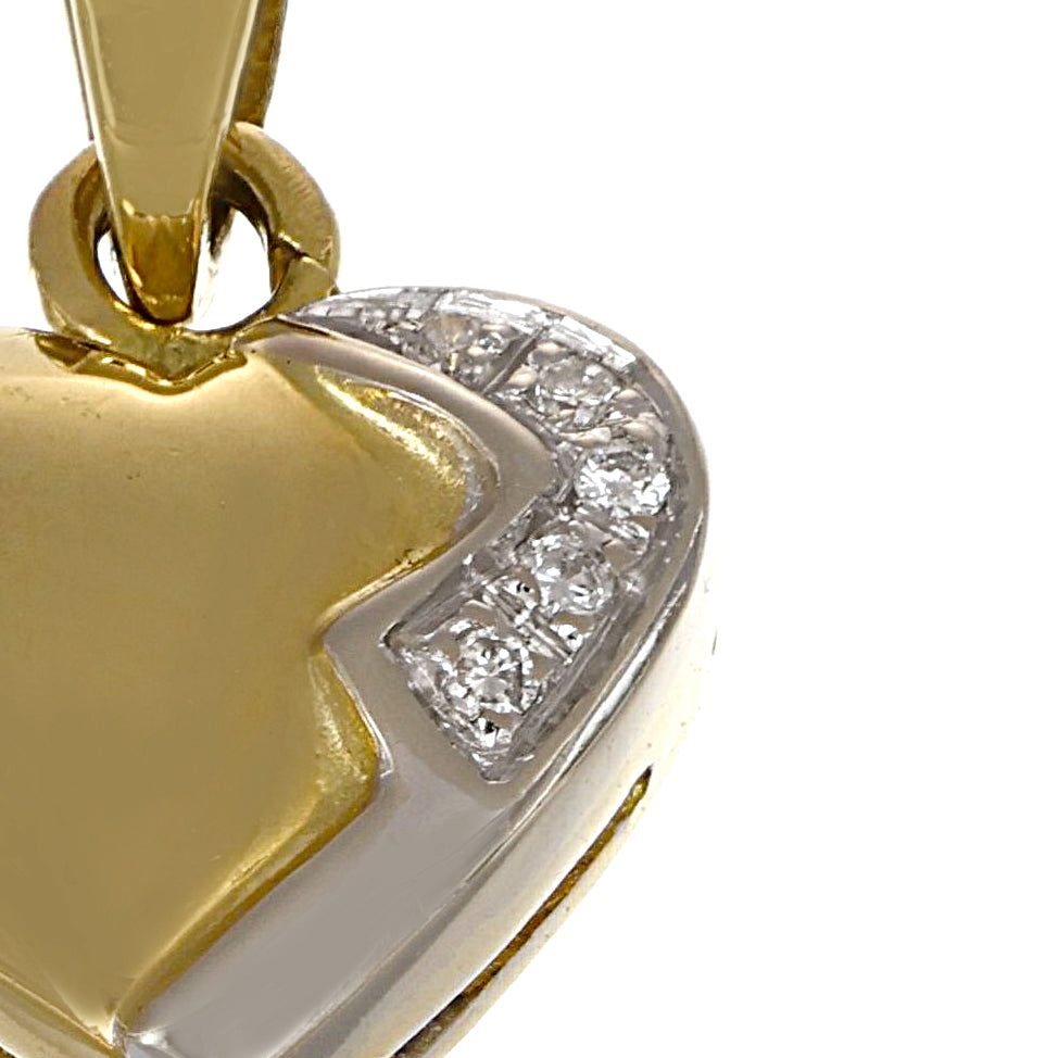 Ciondolo - 18 carati Oro bianco, Oro giallo - 0.05ct. tw. Diamante (Naturale)